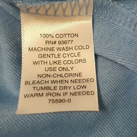 Liz Claiborne Womens Crew Neck Short Sleeve T-Shirt Size XL Light Blue - Picture 4 of 4
